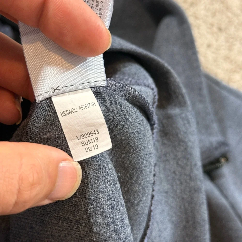 Banana Republic Track Jacket Mens Large Blue Gray Good Full Zip Tech 457617-01‎